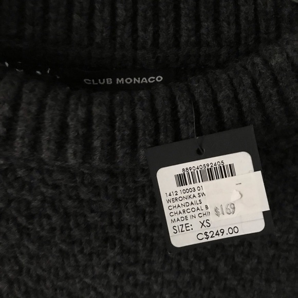 Club Monaco Wool Sweater, Black,bow tie - Picture 3 of 3